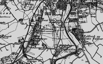 Old map of Nunthorpe in 1898