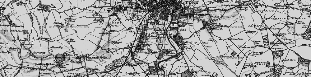 Old map of Nunthorpe in 1898