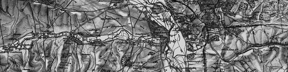Old map of Nunton in 1895