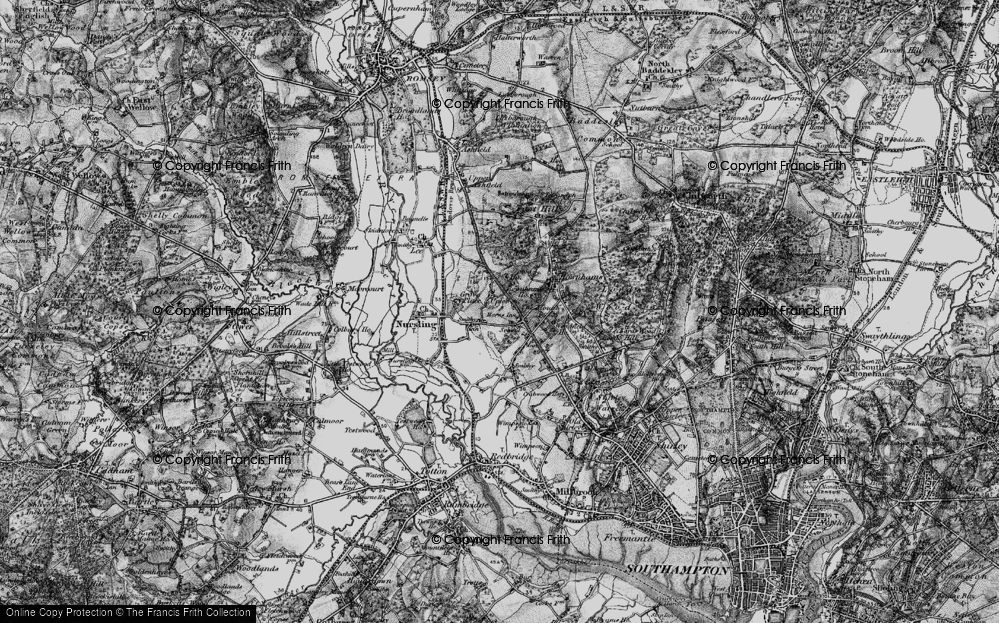 Old Map of Nursling, 1895 in 1895