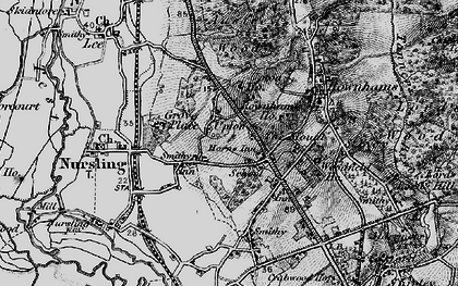Old map of Nursling in 1895