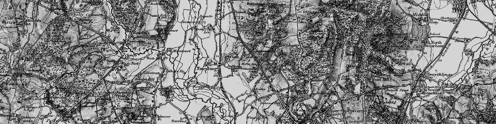 Old map of Nursling in 1895