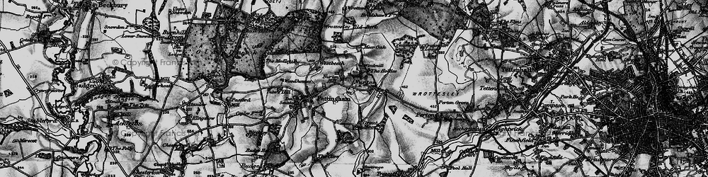 Old map of Nurton Hill in 1899