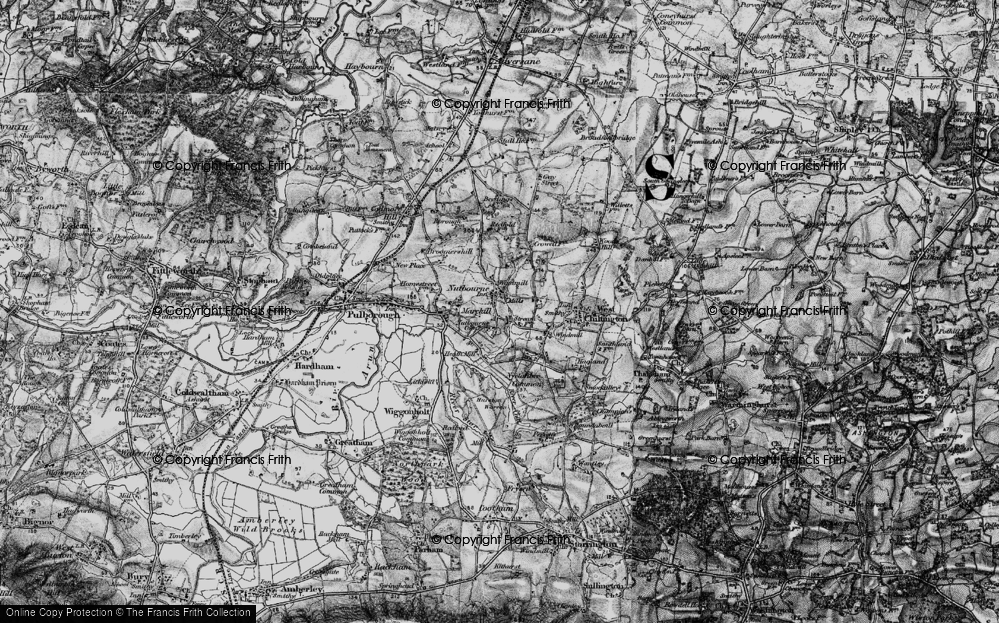 Old Map of Nutbourne Common, 1895 in 1895