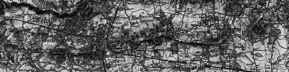 Old map of Nutfield in 1895
