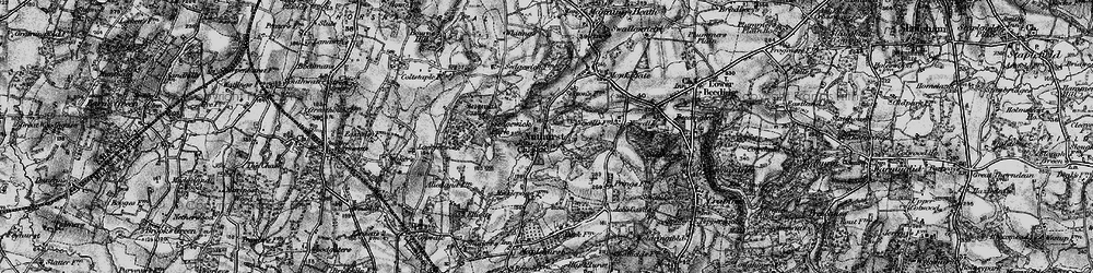 Old map of Nuthurst in 1895