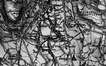 Old map of Nuttall in 1896