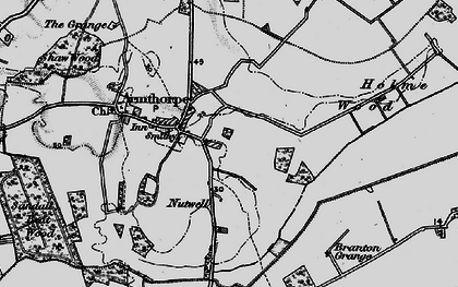 Old map of Branton Grange in 1895