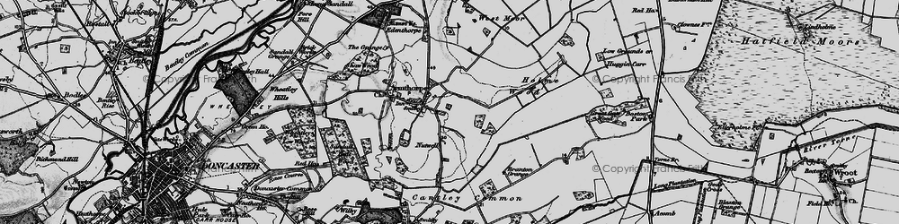 Old map of Branton Grange in 1895