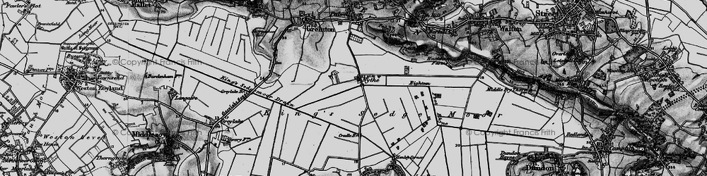 Old map of Butleigh Moor in 1898