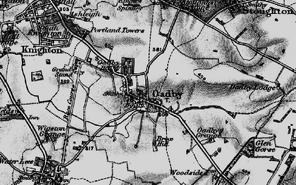Old map of Oadby in 1899