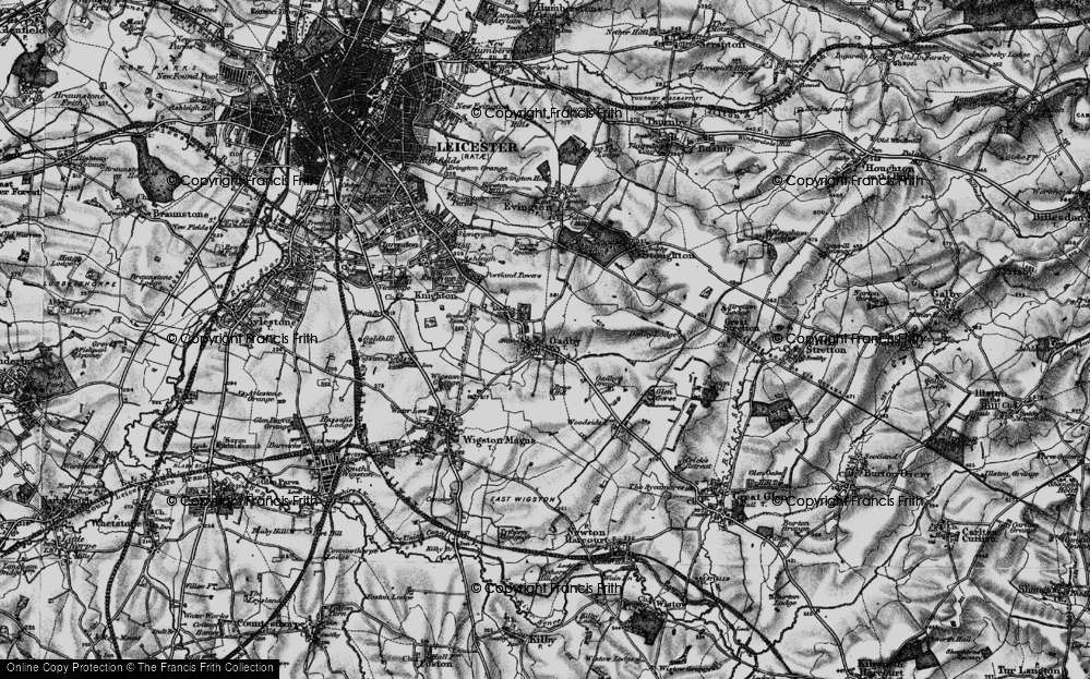 Historic Ordnance Survey Map of Oadby, 1899 - Francis Frith