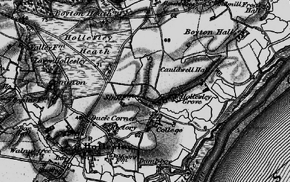 Old map of Hollesley Bay in 1895