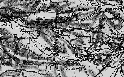 Old map of Oake in 1898