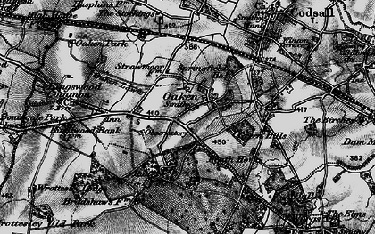 Old map of Oaken in 1899