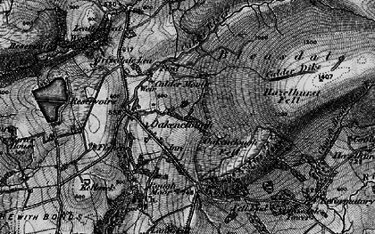 Old map of Bleasdale Moors in 1896
