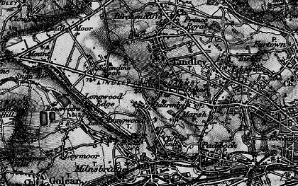 Old map of Oakes in 1896
