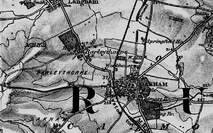 Old map of Oakham in 1899