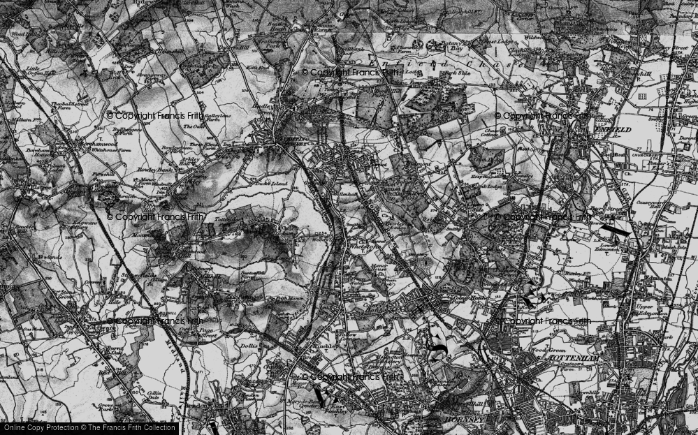 Old Map of Oakleigh Park, 1896 in 1896