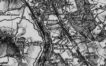 Old map of Oakleigh Park in 1896