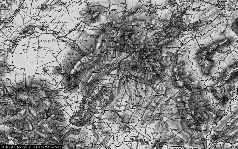 Old Map of Historic Map covering York's Wood in 1895