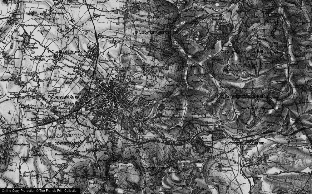 Old Map of Oakley, 1896 in 1896
