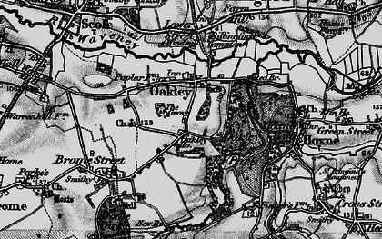 Old map of Oakley in 1898