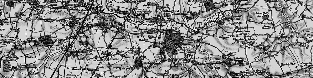 Old map of Oakley in 1898