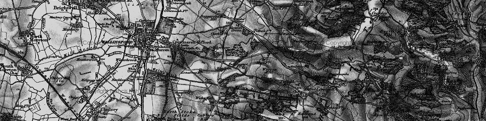 Old map of Wicks Wood in 1895