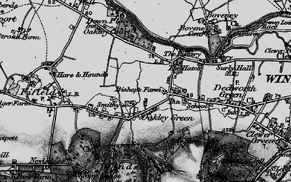 Old map of Water Oakley in 1896