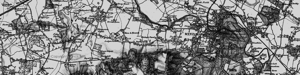 Old map of Braywood Ho in 1896