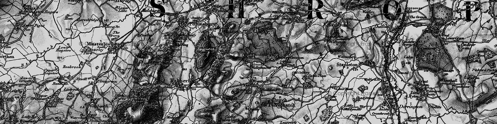 Old map of Longden Manor in 1899