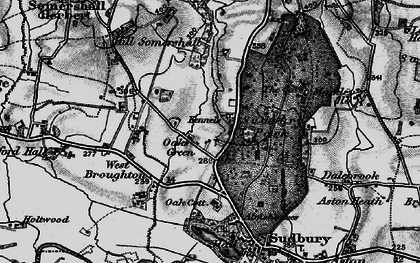 Old map of Oaks Green in 1897