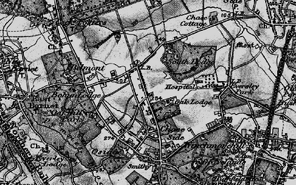 Old map of Oakwood in 1896