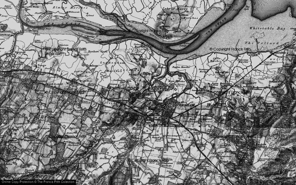 Old Map of Oare, 1895 in 1895