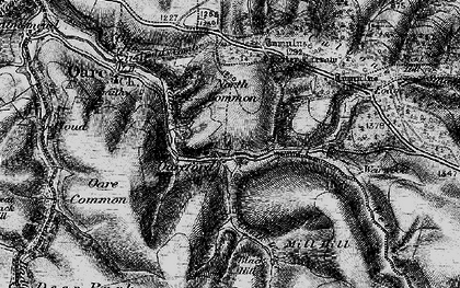 Old map of Black Barrow in 1898