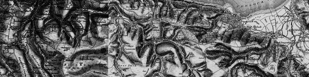 Old map of Black Barrow in 1898
