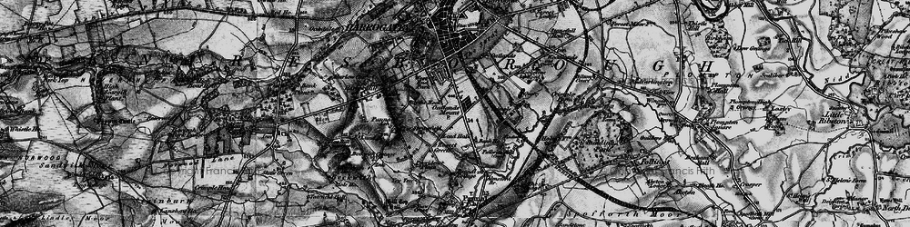 Old map of Oatlands in 1898