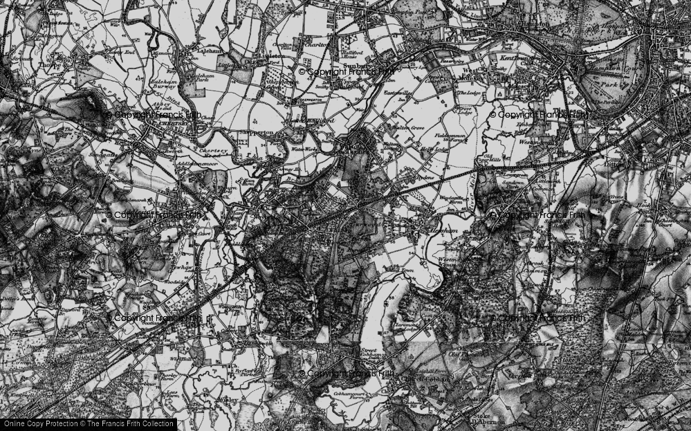 Old Map of Oatlands Park, 1896 in 1896