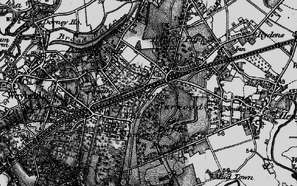 Old map of Oatlands Park in 1896