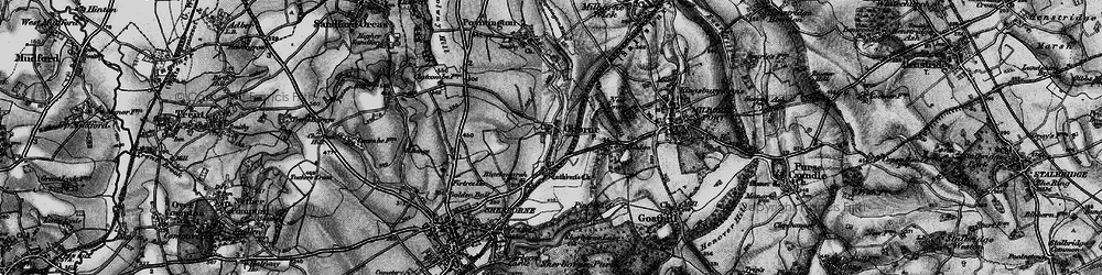 Old map of Oborne in 1898