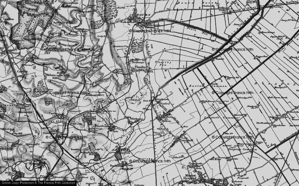 Old Map of Obthorpe Lodge, 1895 in 1895