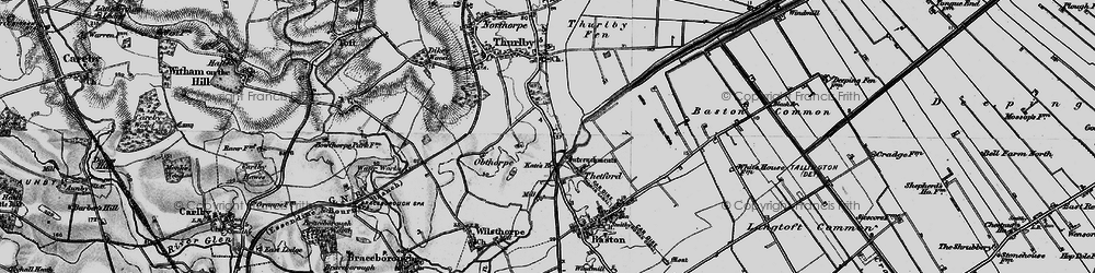 Old map of Obthorpe Lodge in 1895