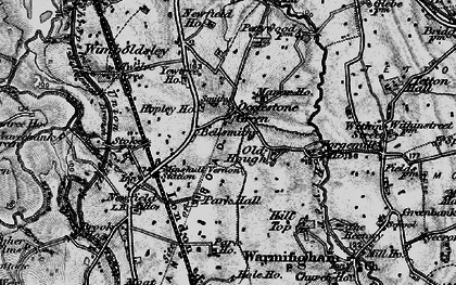 Old map of Occlestone Green in 1897