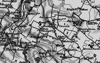 Old map of Benningham Grange in 1898