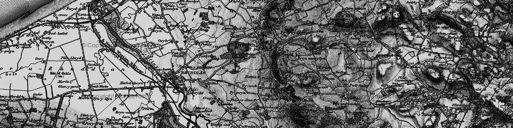 Old map of Bryn Cnewyllyn in 1898