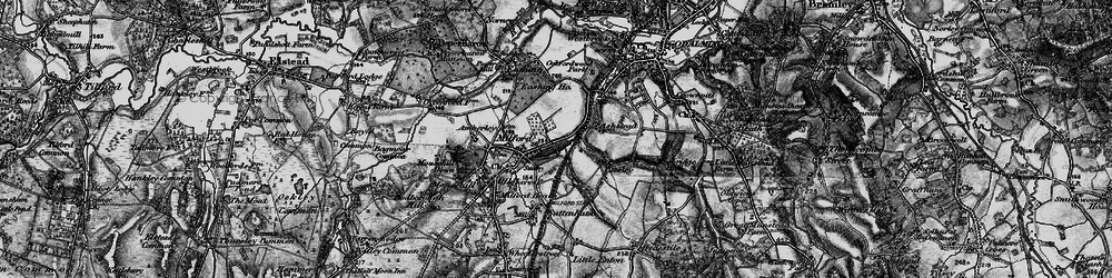 Old map of Ockford Ridge in 1896