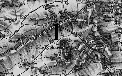 Old map of Ocle Pychard in 1898