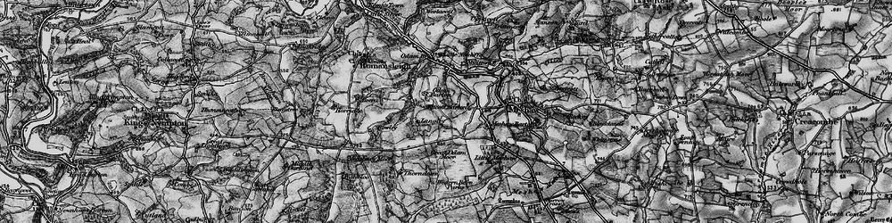 Old map of Odam Barton in 1898