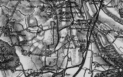 Old map of Oddingley in 1898
